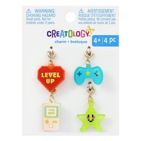 Level Up Gamer Charms by Creatology&#x2122;, 4ct.